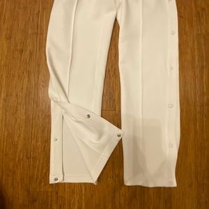 Aritzia White tear away joggers
